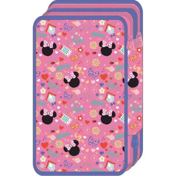 Triple Decker School Pencil Case Filled Disney Minnie Forever Besties Must Team