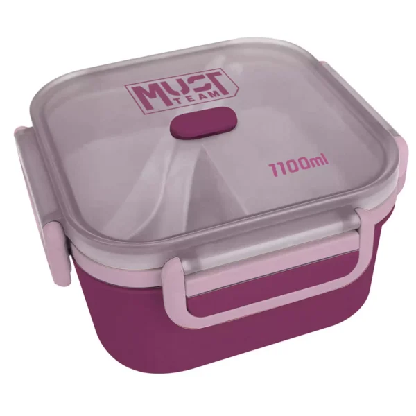 Φαγητοδοχείο Must Πλαστικό με κουτάλι και πιρούνι