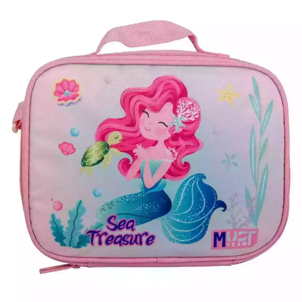 School Trolley Backpack Must Team Mermaid with Lunch - Case