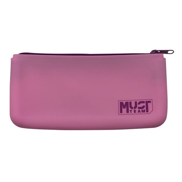 Silicone Pencil Pouch Must Team Focus Flat 4 Colors