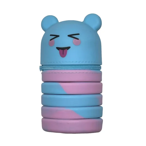 Silicone Pencil Pouch Must Team Foldable with Animals in 6 Designs