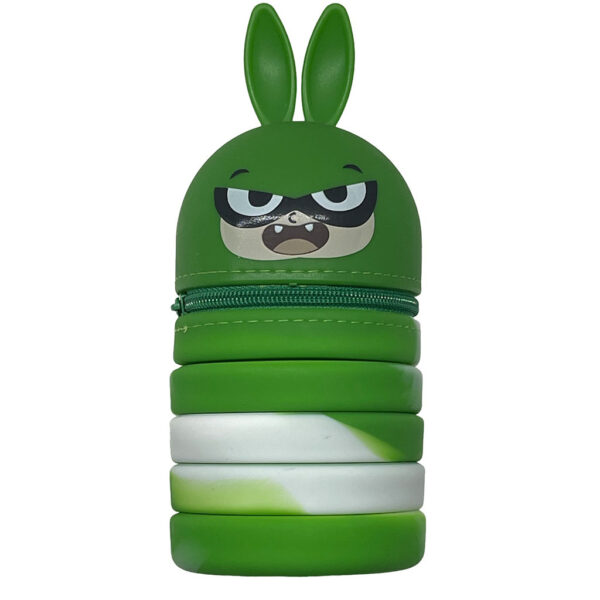 Silicone Pencil Pouch Must Team Foldable with Animals in 6 Designs