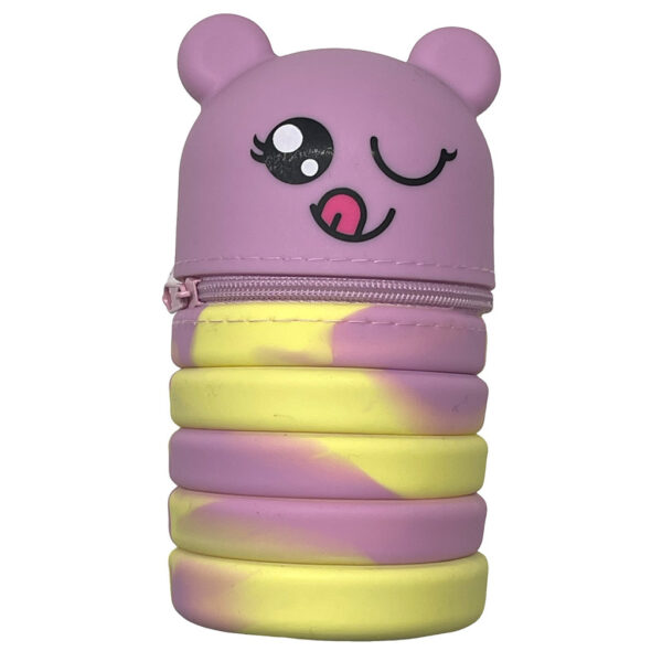 Silicone Pencil Pouch Must Team Foldable with Animals in 6 Designs