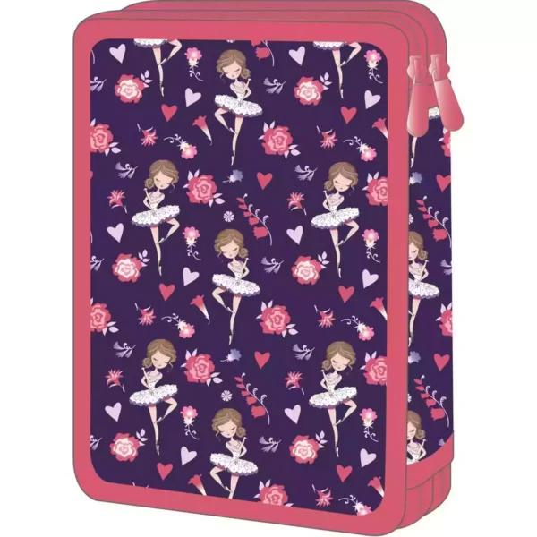 School Pencil Case Double Filled Must Team I Love Ballet