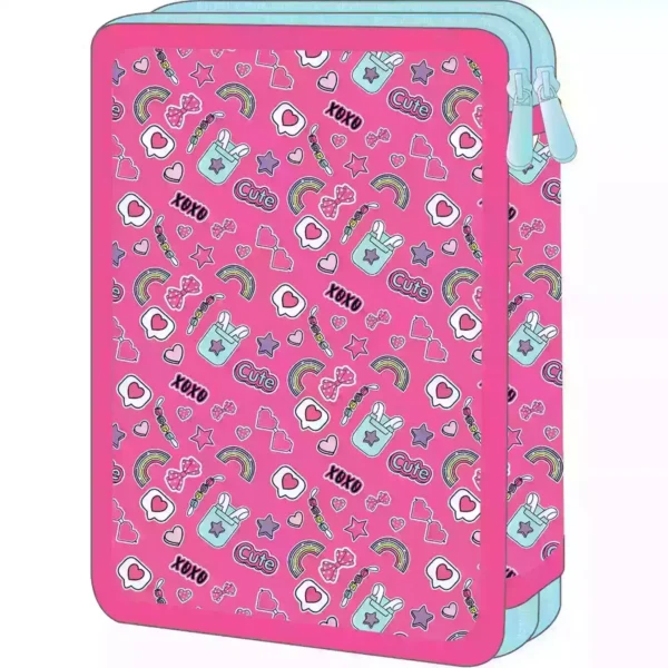 School Pencil Case Double Filled Must Team Off Line