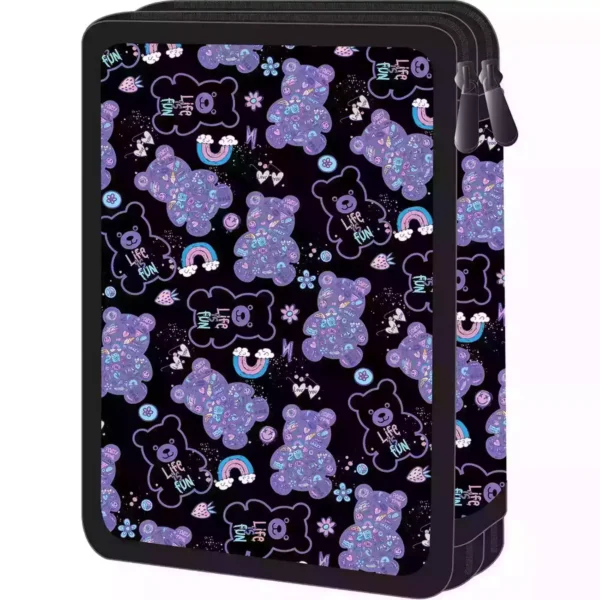 School Pencil Case Double Filled Must Team Gummy Bear