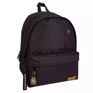 Backpack Must Team Monochrome rPET Black with Orange 2 Main Cases