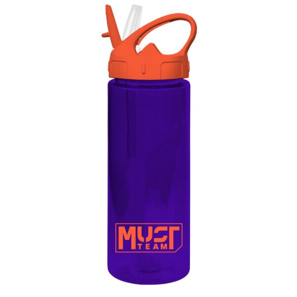 Water Canteen Must Team Plastic 500ml with Straw 6.5x21.5 4 Colors