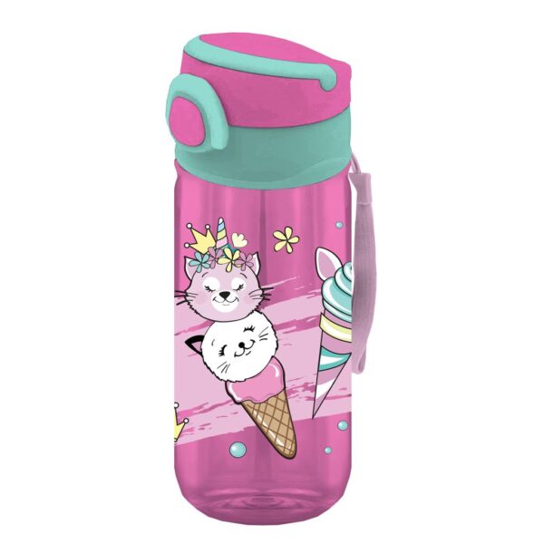 Water Canteen Plastic Must Team 500 ml with Straw in 4 Designs