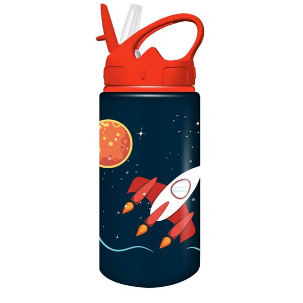 Water Canteen Aluminium Must Team 500ml with straw 4 Designs