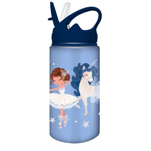 Water Canteen Aluminium Must Team 500ml with straw 4 Designs