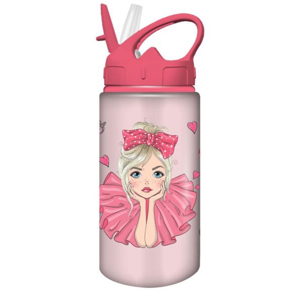 Water Canteen Aluminium Must Team 500ml with straw 4 Designs