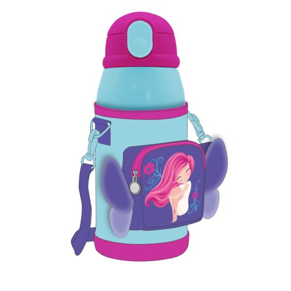 Vacuum Flask Stainless Steel Must Team Butterfly 500 ml with Isothermal case and straw