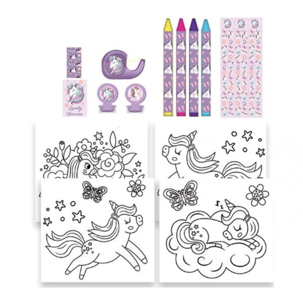 Coloring Set Must Team Lovely Unicorn 12 pcs