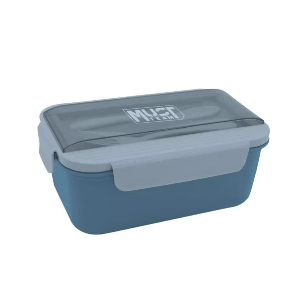 Lunch Box Must Team 1500ml PP Plastic with fork and spoon 3 Colors