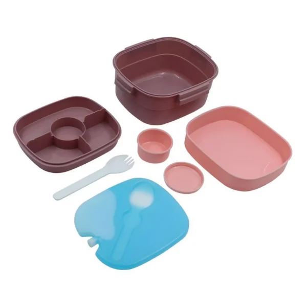 Lunch Box Must Team 1300ml PP Plastic with fork - spoon and ice pack in 2 Colors