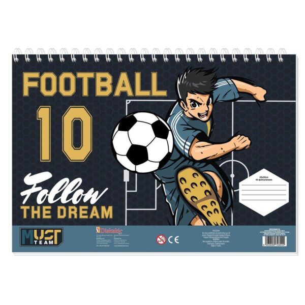 Μπλοκ Ζωγραφικής Must Team Basketball - Football