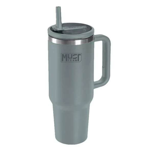 Vacuum Flask Stainless Steel Must Team Green 1200 ml with straw