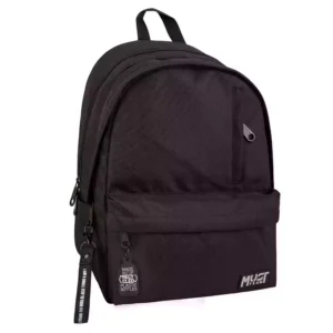 Backpack Must Team Monochrome rPET Black with Gray 2 Main Cases