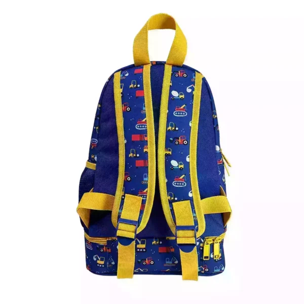 School Backpack Kindergarten Must Team Construction with Isothermal Lunch Bag