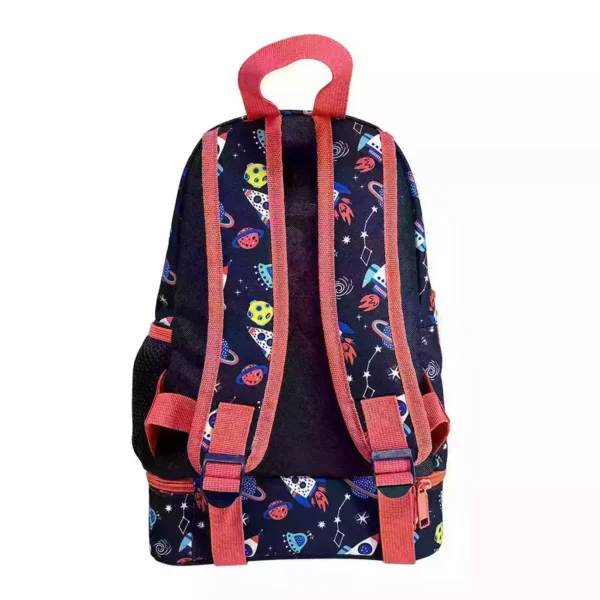 School Backpack Kindergarten Must Team Spaceship with Isothermal Lunch Bag
