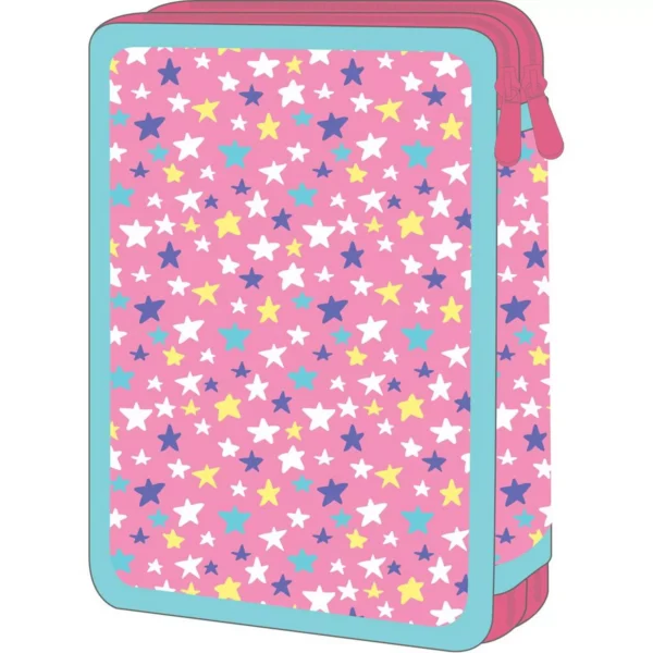 School Pencil Case Double Filled Must Team Smile