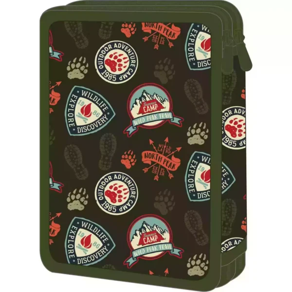 School Pencil Case Double Filled Must Team Outdoor Adventure