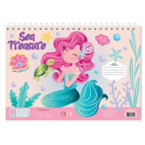 Coloring Block Must Team So Cute - Sea Treasure with Stickers-Stencils-2 Coloring Pages