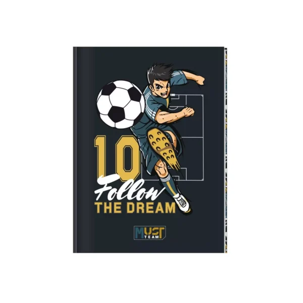 Diary Must Team Football with Lock and Pen