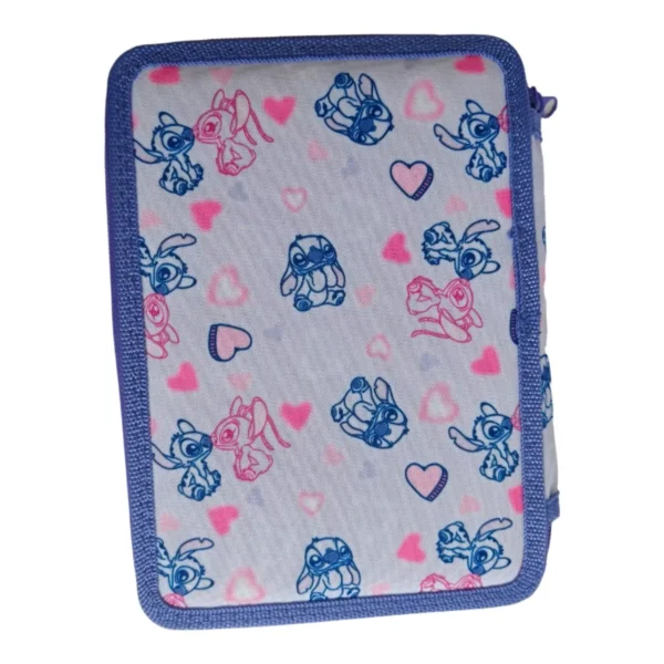 Σχολική Κασετίνα Διπλή Γεμάτη Disney Stitch - Angel Ohana Must Team