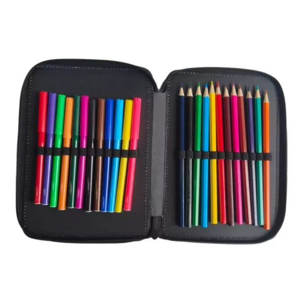 Σχολική Κασετίνα Διπλή Γεμάτη Must Team Game On