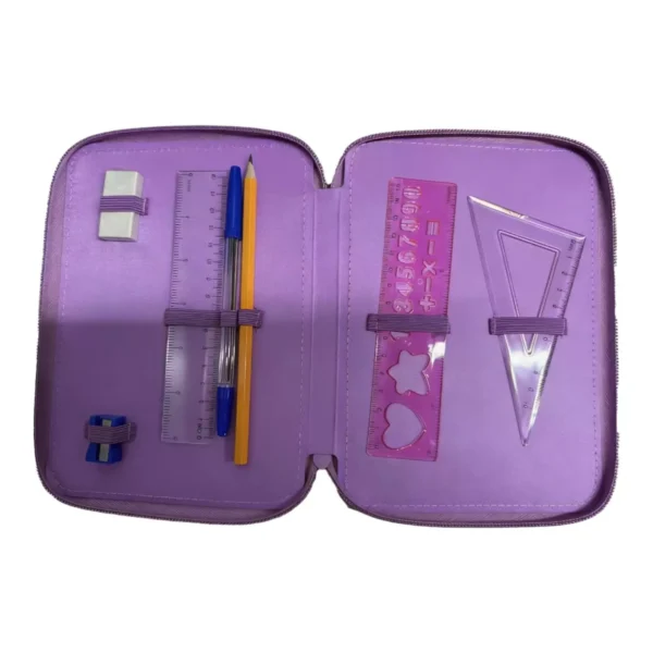 Σχολική Κασετίνα Διπλή Γεμάτη Must Team Butterflies Lilac