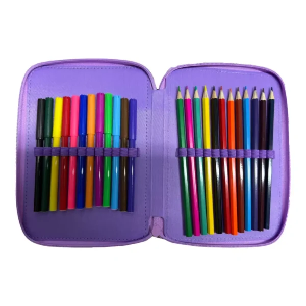 Σχολική Κασετίνα Διπλή Γεμάτη Must Team Fashion Girl