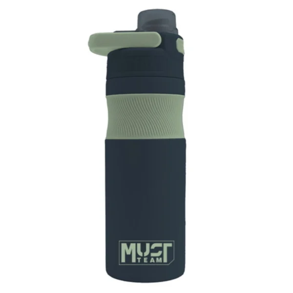 Θερμός Ανοξείδωτο Must Team Σκούρο Μαύρο - Λαδί 500 ml
