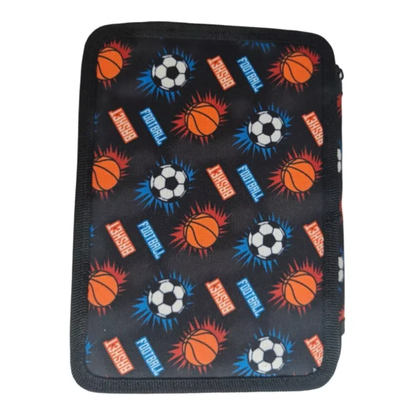 Σχολική Κασετίνα Διπλή Γεμάτη Must Team Football Vs Basketball