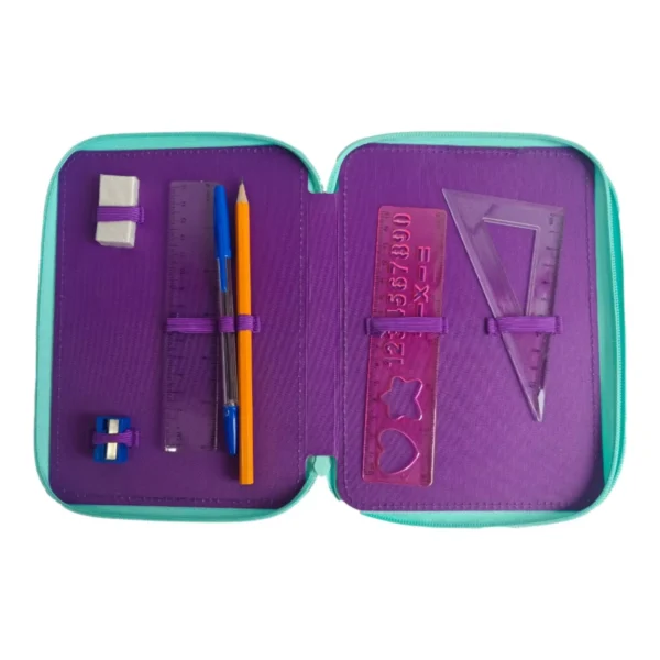 Σχολική Κασετίνα Διπλή Γεμάτη Must Team Purple Unicorn