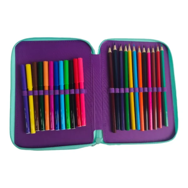 Σχολική Κασετίνα Διπλή Γεμάτη Must Team Pink Unicorn