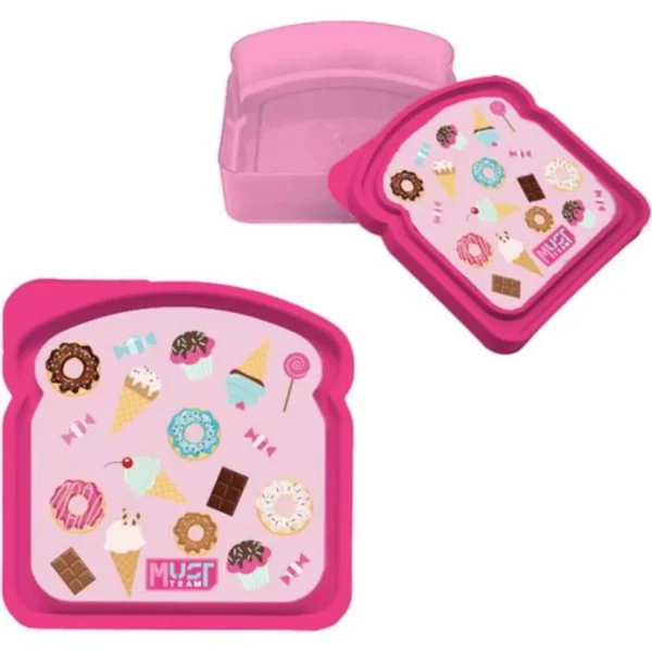 Φαγητοδοχείο Παιδικό PP Τοστ Must Team 400ml για Κορίτσι και Αγόρι