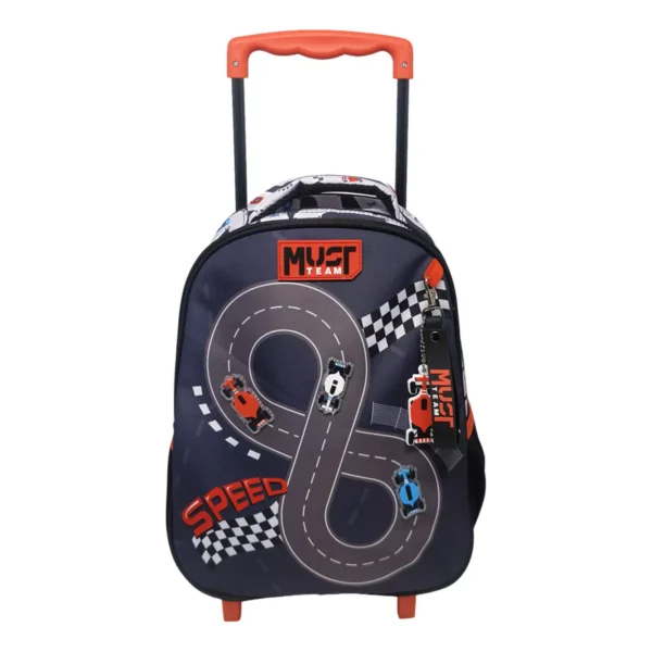 Σχολική Τσάντα Τρόλεϊ Νηπίου Must Team Racing Cars