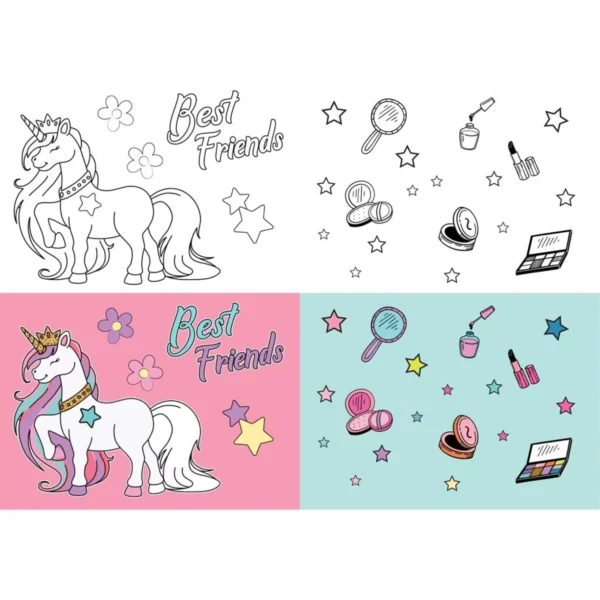 Stapled Notebook A4 Must Team Fashion Girl - Unicorn 40 Sheets 2 Designs