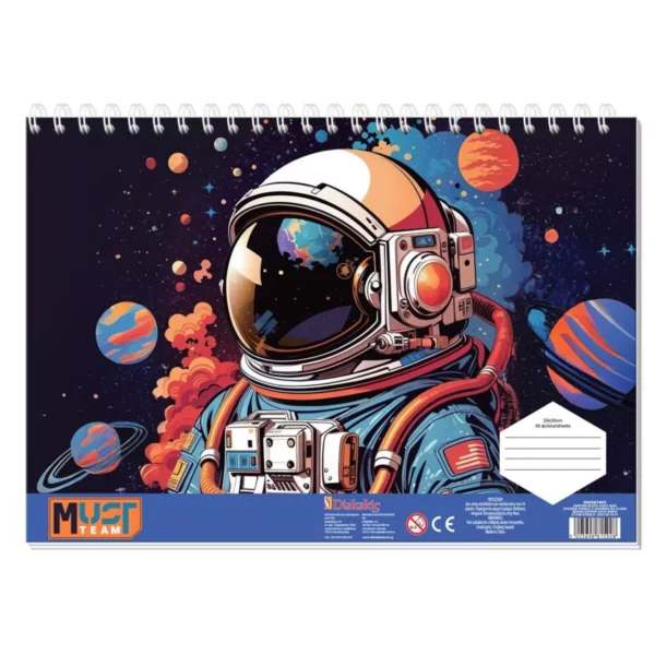 Painting Block Must Team Football - Astronaut with Stickers-Stencils- 2 Coloring Pages 2 Designs