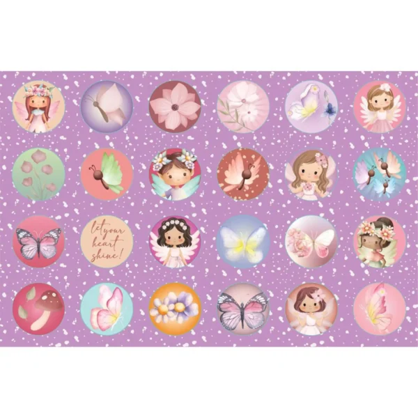 Painting Block Must Team Romantic Fairy - Butterfly Lilac with Stickers-Stencils- 2 Coloring Pages 2 Designs