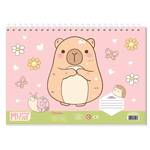 Painting Block Must Team Capybara with Stickers-Stencils- 2 Coloring Pages 2 Designs
