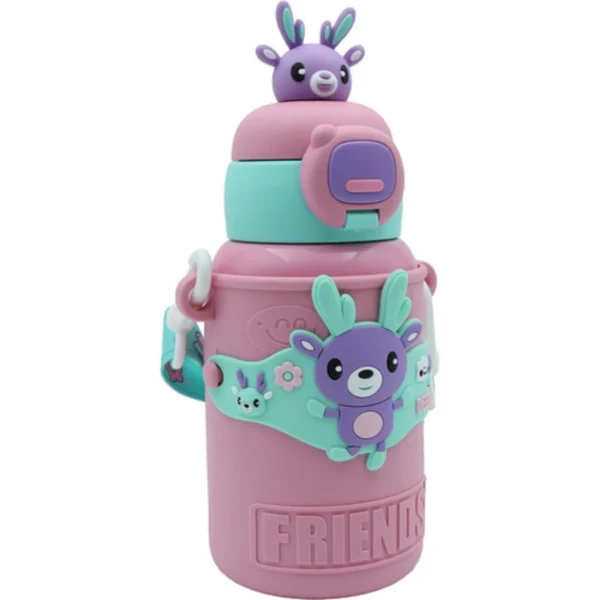 Vacuum Flask Stainless Steel Must Team Little Deer 500 ml with Insulated sleeve and straw