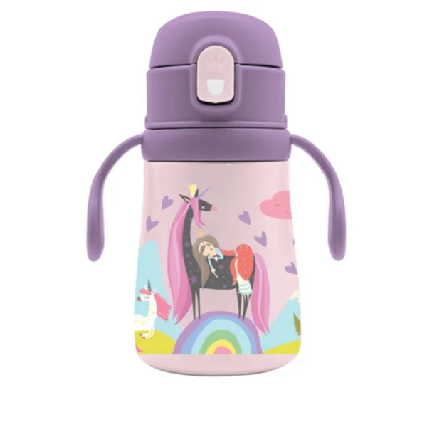 Vacuum Flask Stainless Steel Must Team Fairy 350 ml with handles and straw