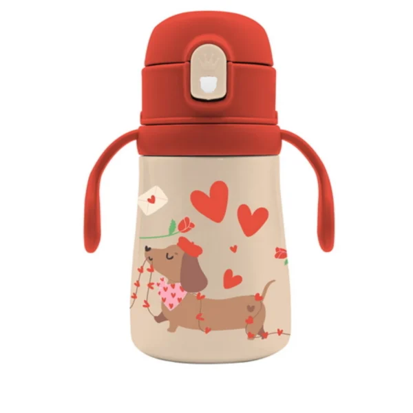 Vacuum Flask Stainless Steel Must Team Little Dog 350 ml with handles and straw