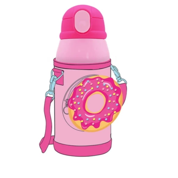 Vacuum Flask Stainless Steel Must Team Cupcake 500 ml with Insulated sleeve and straw