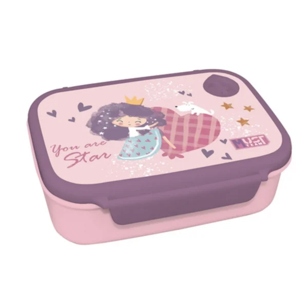 Lunch Set Must Team Girl And A Heart Lunch Box PP 800ml-Aluminium Water Canteen 500ml