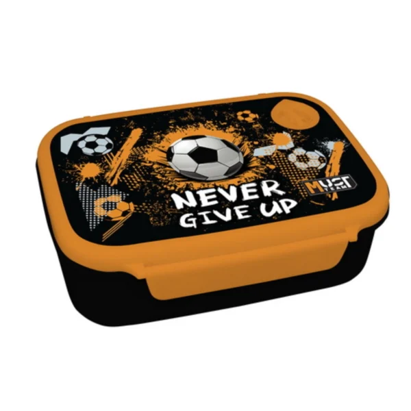 Lunch Set Must Team Never Give Up Lunch Box PP 800ml-Aluminium Water Canteen 500ml