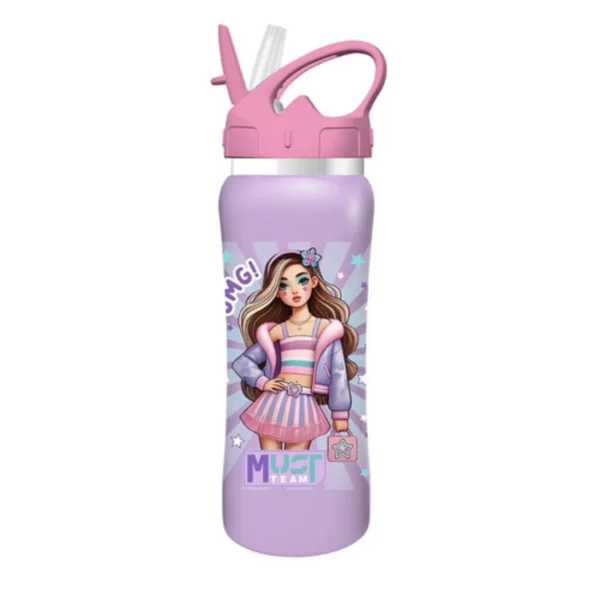 Lunch Set Must Team Fashion Girl Lunch Box PP 800ml-Stainless Steel Water Canteen 500ml